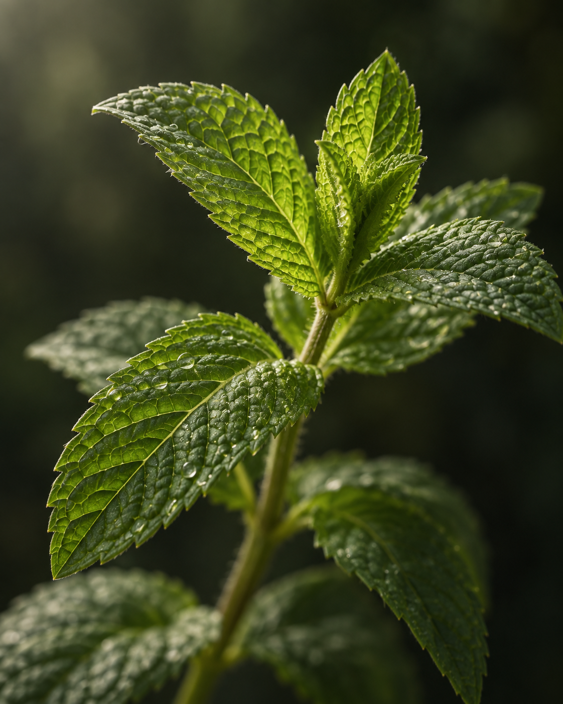 Hojas frescas de Mentha spicata