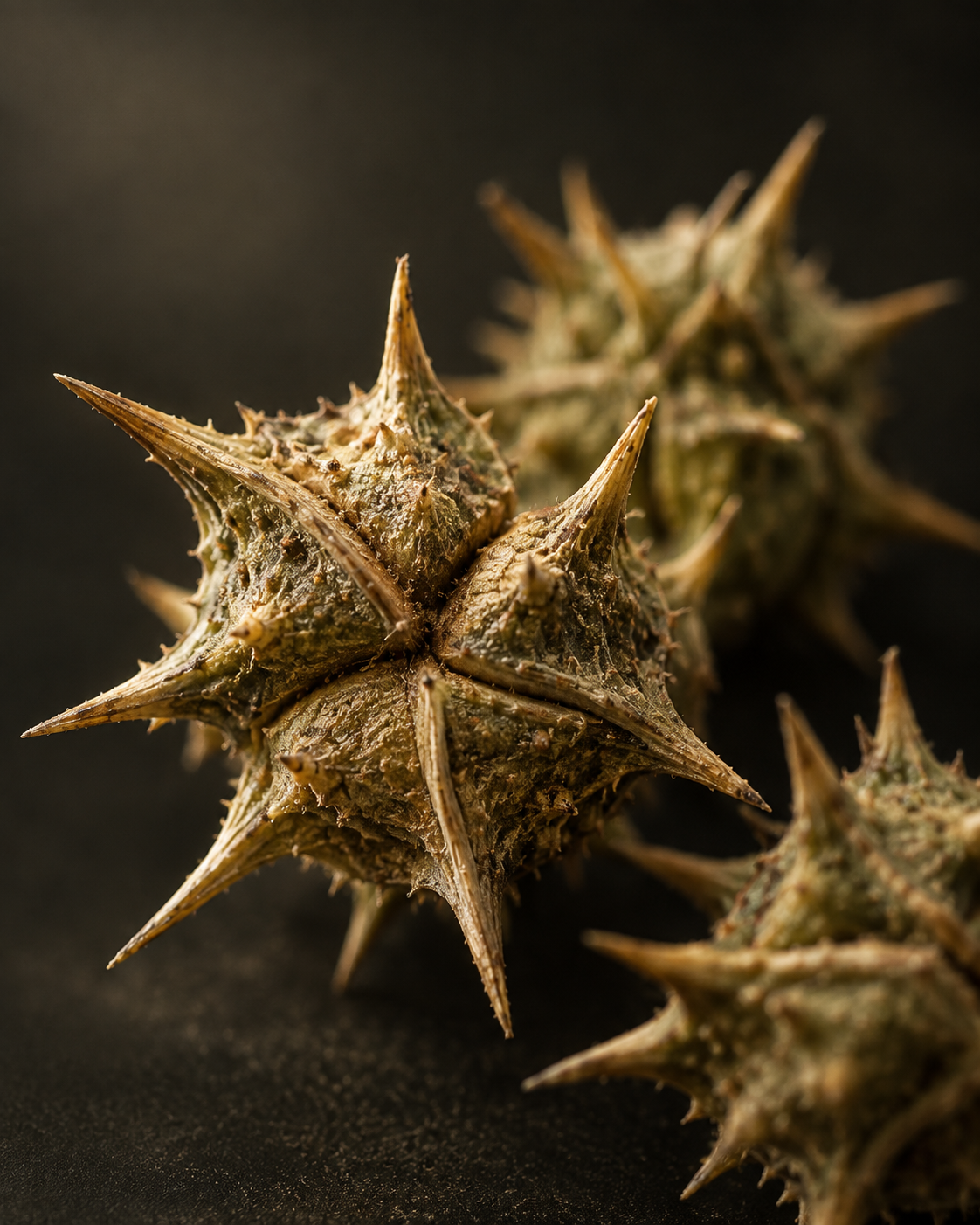 Fruto espinoso de Tribulus terrestris